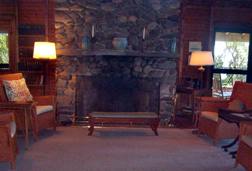 Living Room (note Stone Fireplace)